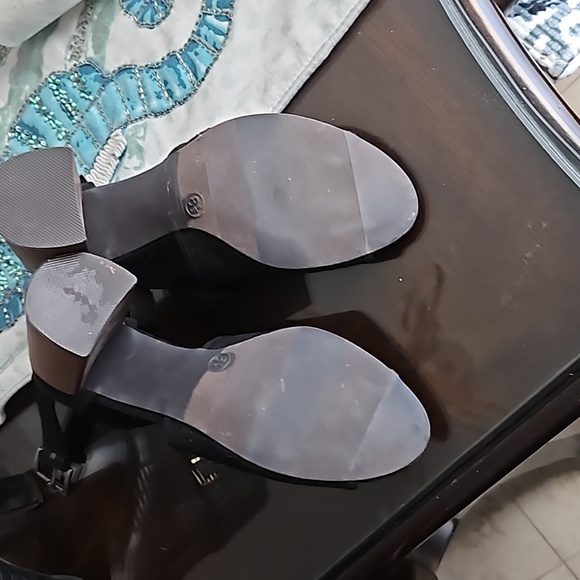 Black Suede Sandals sz 8.5 - Picture 4 of 6